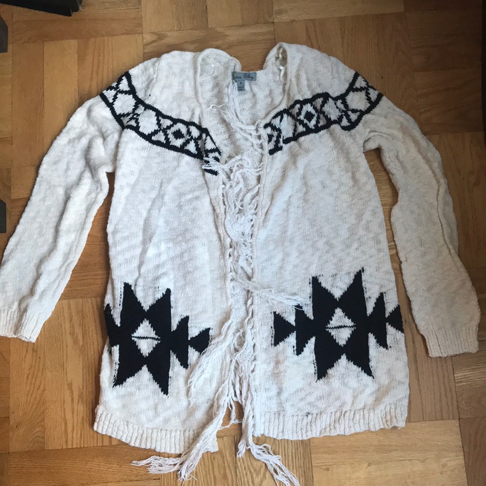 White cardigan